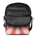 Pink Radial Rays Print Rectangular Crossbody Bag