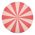 Pink Radial Rays Print Round Blanket