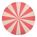 Pink Radial Rays Print Round Blanket