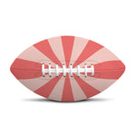 Pink Radial Rays Print Rugby Ball