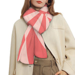Pink Radial Rays Print Scarf