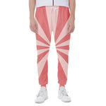 Pink Radial Rays Print Scuba Joggers
