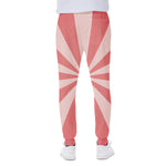 Pink Radial Rays Print Scuba Joggers