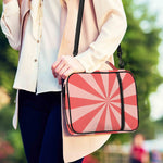 Pink Radial Rays Print Shoulder Strap Bible Bag