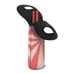 Pink Radial Rays Print Single Neoprene Wine Tote