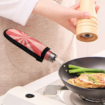 Pink Radial Rays Print Skillet Handle Cover
