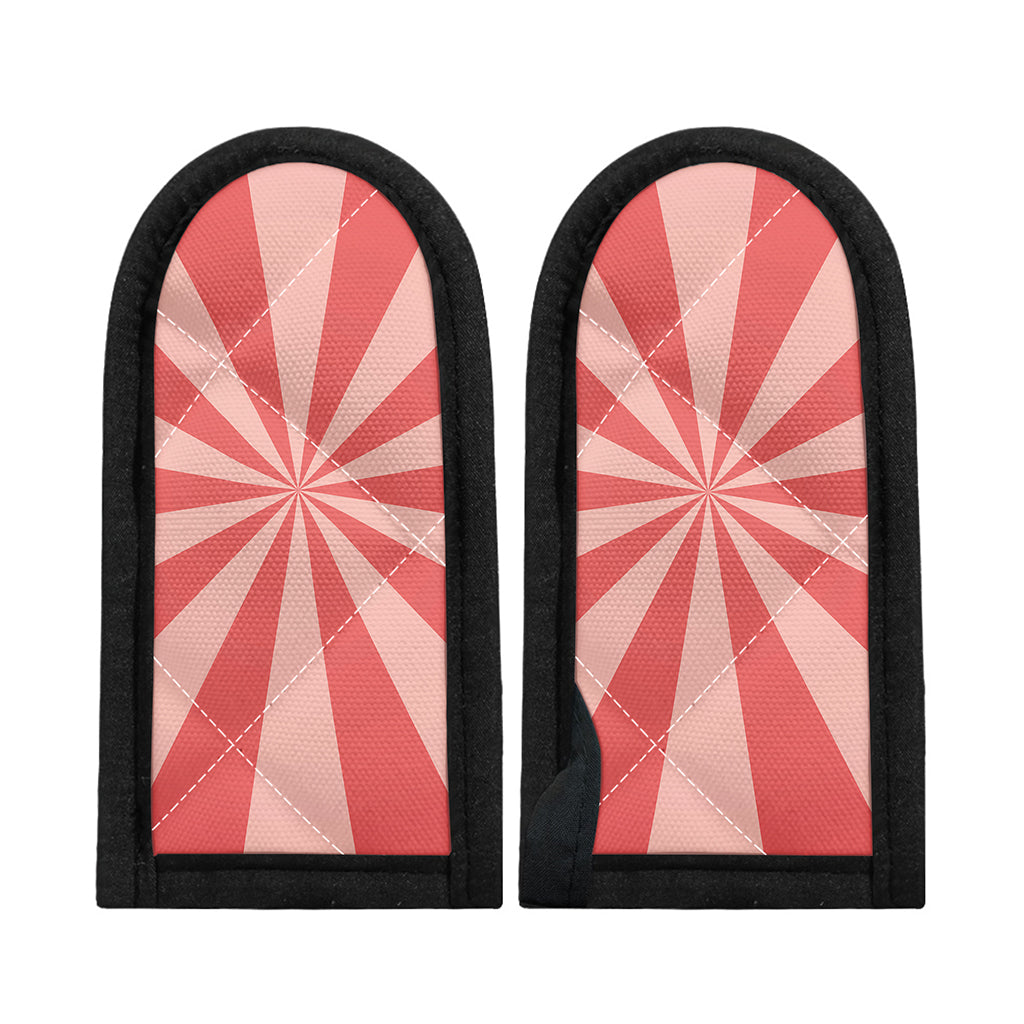 Pink Radial Rays Print Skillet Handle Cover