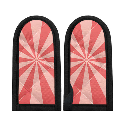 Pink Radial Rays Print Skillet Handle Cover