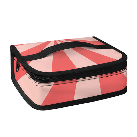 Pink Radial Rays Print Small Lunch Bag