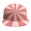 Pink Radial Rays Print Snapback Cap