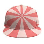 Pink Radial Rays Print Snapback Cap