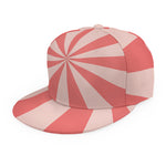 Pink Radial Rays Print Snapback Cap