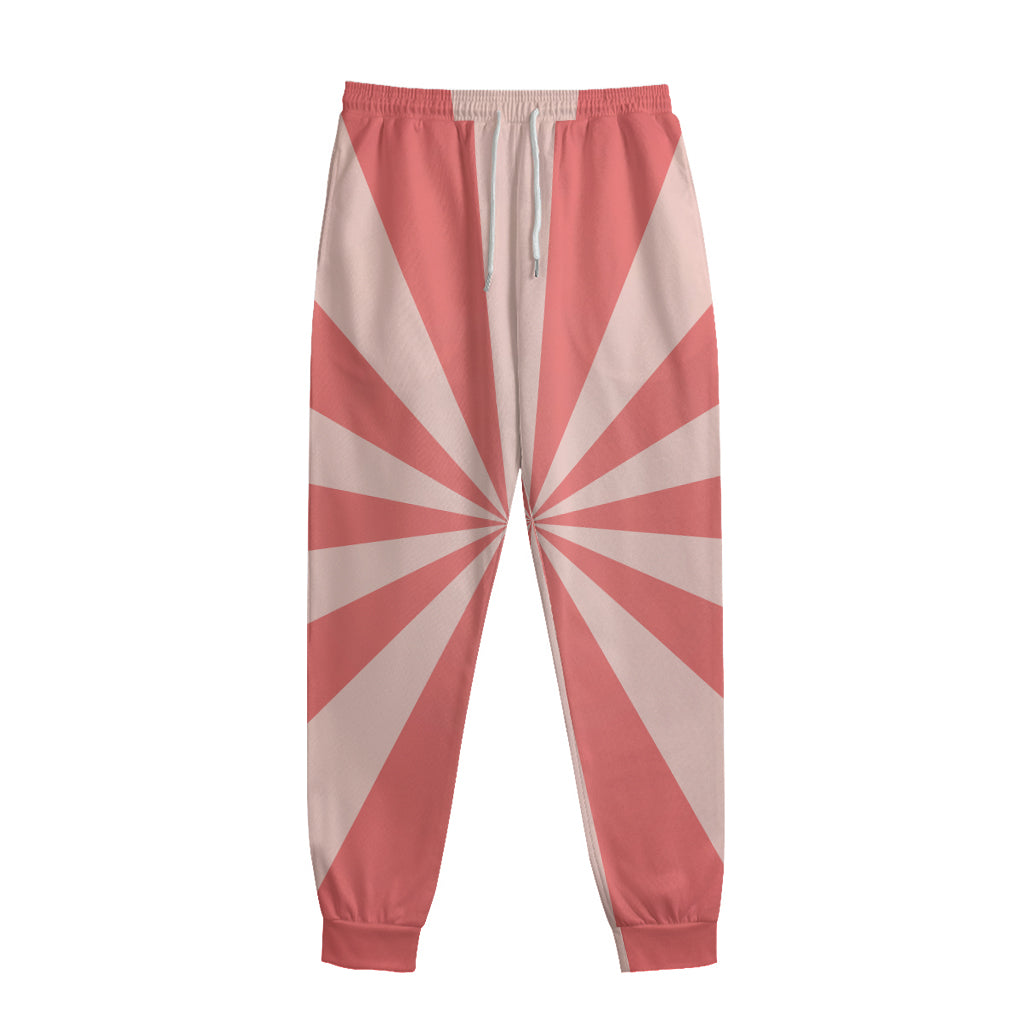 Pink Radial Rays Print Sweatpants