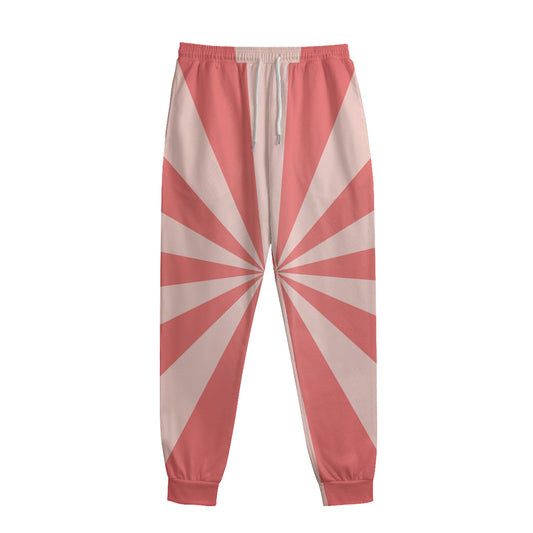 Pink Radial Rays Print Sweatpants