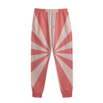 Pink Radial Rays Print Sweatpants