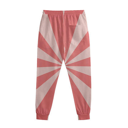 Pink Radial Rays Print Sweatpants