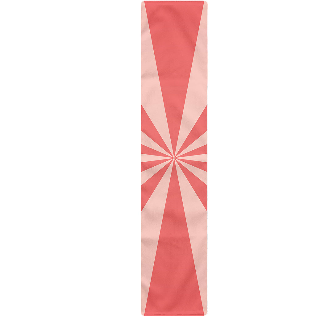 Pink Radial Rays Print Table Runner