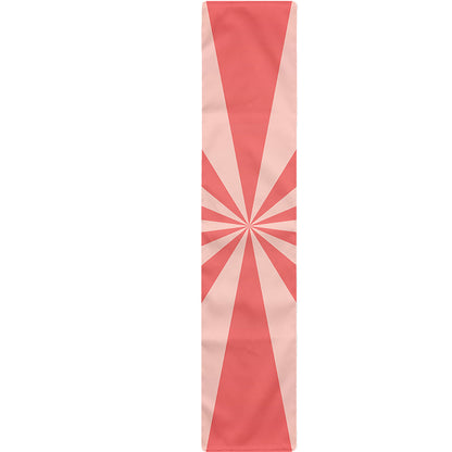 Pink Radial Rays Print Table Runner