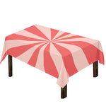 Pink Radial Rays Print Tablecloth