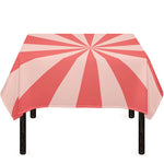 Pink Radial Rays Print Tablecloth