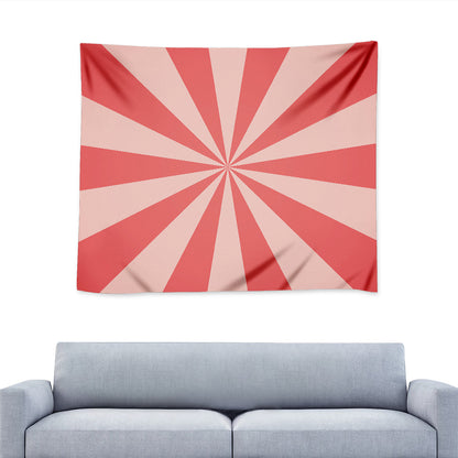 Pink Radial Rays Print Tapestry
