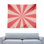 Pink Radial Rays Print Tapestry
