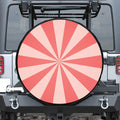 Pink Radial Rays Print Tire Cover