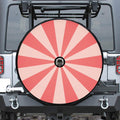 Pink Radial Rays Print Tire Cover With Camera Hole