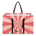Pink Radial Rays Print Utility Tote Bag