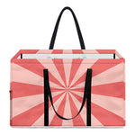 Pink Radial Rays Print Utility Tote Bag