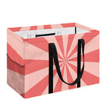 Pink Radial Rays Print Utility Tote Bag