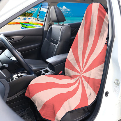 Pink Radial Rays Print Waterproof Car Seat Cover