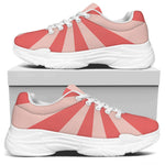 Pink Radial Rays Print White Chunky Shoes