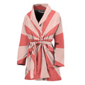 Pink Radial Rays Print Women's Bathrobe