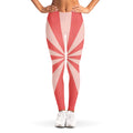Pink Radial Rays Print Women's Leggings