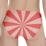 Pink Radial Rays Print Women's Panties
