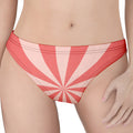 Pink Radial Rays Print Women's Thong