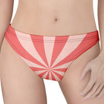 Pink Radial Rays Print Women's Thong