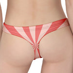 Pink Radial Rays Print Women's Thong