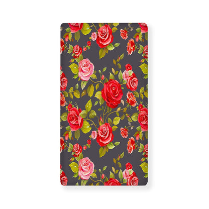 Pink Red Rose Floral Pattern Print Baby Crib Sheet