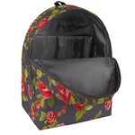 Pink Red Rose Floral Pattern Print Backpack