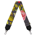 Pink Red Rose Floral Pattern Print Bag Strap