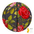 Pink Red Rose Floral Pattern Print Basketball