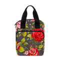 Pink Red Rose Floral Pattern Print Bible Tote Bag