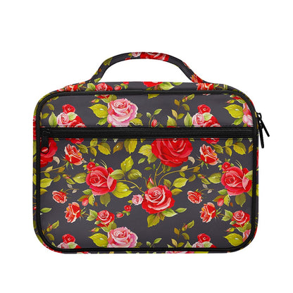Pink Red Rose Floral Pattern Print Briefcase Bible Bag