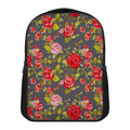 Pink Red Rose Floral Pattern Print Casual Backpack