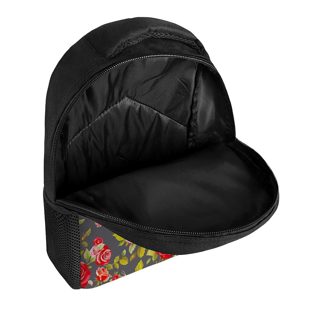 Pink Red Rose Floral Pattern Print Casual Backpack