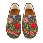 Pink Red Rose Floral Pattern Print Casual Shoes