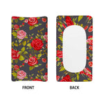 Pink Red Rose Floral Pattern Print Changing Pad Cover