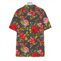 Pink Red Rose Floral Pattern Print Hawaiian Shirt